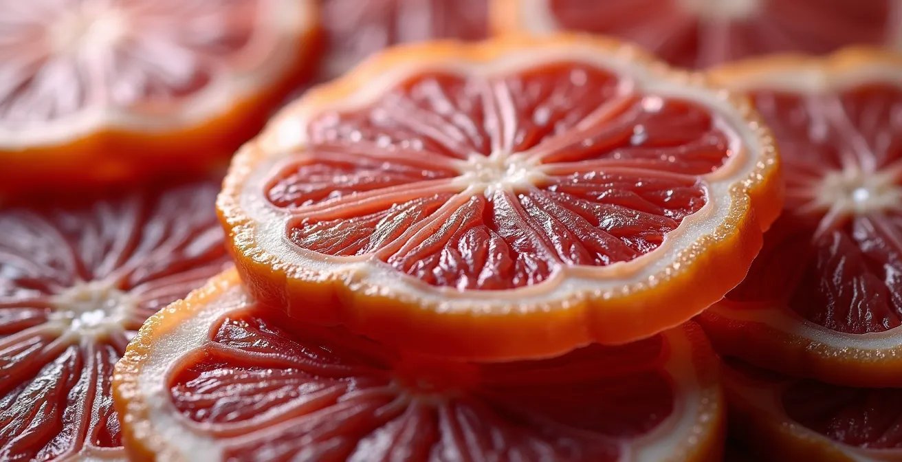 Vue macro de la texture fibreuse de viande séchée montrant la concentration des protéines